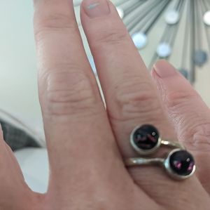 Ring with purple stone
